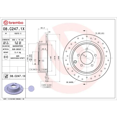 Afbeelding van Brembo Remschijven 08.C247.1X