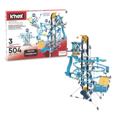 Afbeelding van K&#039;Nex Marble Run 3 modelbouwset (gemotoriseerd), 350+ stuks, STEM educatief speelgoed voor kinderen, jongens en meisjes vanaf jaar, bouwspeelgoed kinderen jonge kinderen.
