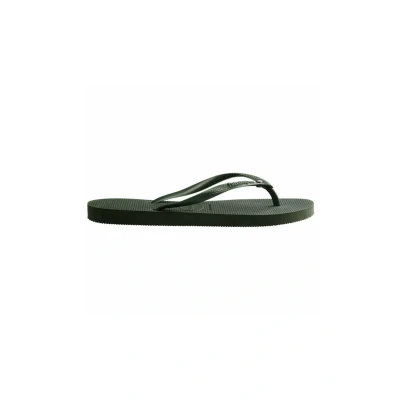 Afbeelding van Havaianas dames Slim Crystal slipper met strass in de kleur Legergroen, maat: 39/40