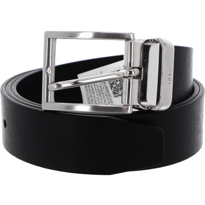 Afbeelding van GUESS Leren Riem Adjustable Belt W95 Black Zwart