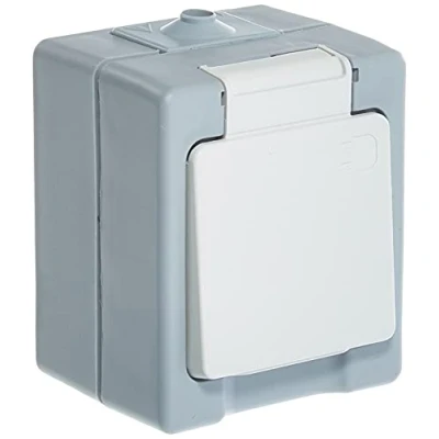 Afbeelding van Kopp 100648007 universele schakelaar opbouw vochtige ruimte standaard 1 fach grijs