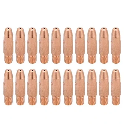 Afbeelding van 1mm koperen contacttip lasmondstuk M6 voor 24KD MIG/MAG lastoorts, 20 stuks