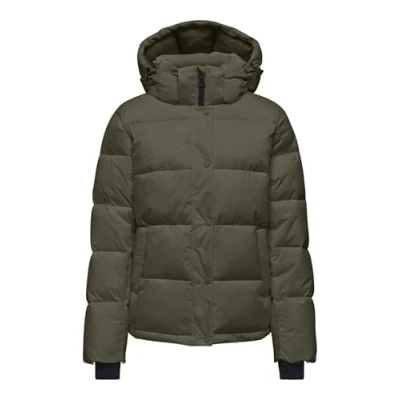 Afbeelding van ONLY ONLANN Premium Puffer JKT Regular OTW gewatteerde jas, bruin, M, M