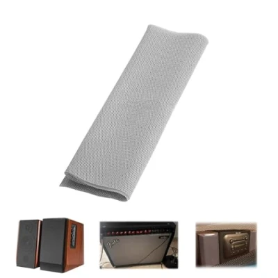 Afbeelding van Queen.Y Speaker Grill Doek Stereo Mesh Stof 1.4m x 0.5m Stofdicht Beschermende Cover Audio Zwart