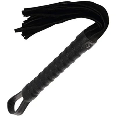 Afbeelding van Darkness Sensations Bdsm Flogger Groot Handvat Zwart