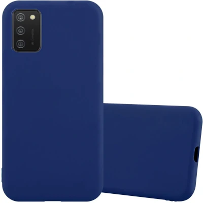 Afbeelding van Cadorabo Hoesje geschikt voor Samsung Galaxy A02s in CANDY DONKER BLAUW Beschermhoes TPU silicone Case Cover