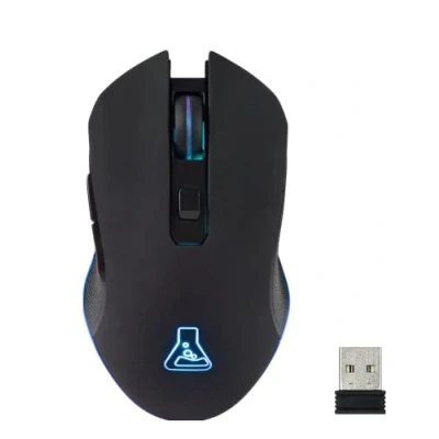 Afbeelding van Retro verlichte gaming muis de g lab 3200dpi zwart