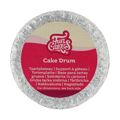 Afbeelding van FunCakes Cake Drum Taartplateau Rond Zilver Ø12,5 cm
