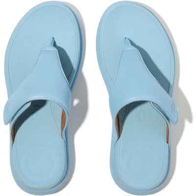 Afbeelding van FitFlop F Mode Go Adjustable Flatform Toe Post Sandals BLAUW Maat 36