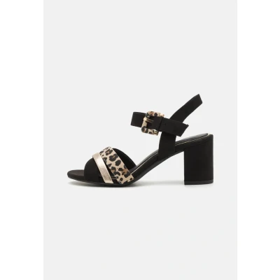 Afbeelding van Marco Tozzi Sandalen, Dames, Maat: 39, Black Textiel/ synthetisch