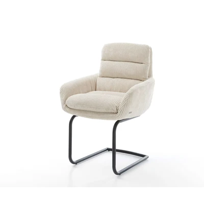 Afbeelding van sledemodel Abelia Flex met armleuning rond zwart cord beige