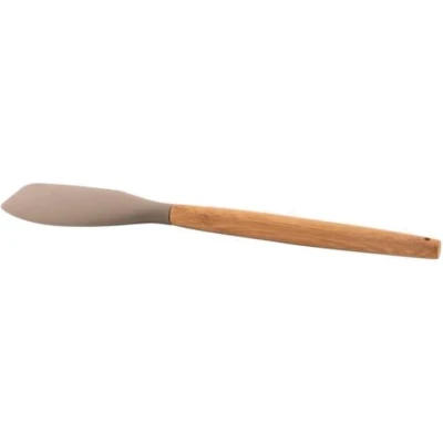 Afbeelding van Point Virgule Spatel Silicone Bamboe Handvat Taupe