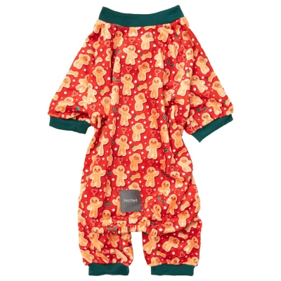 Afbeelding van Fuzzyard Honden Pyjama Holly Jolly Cookies Hondenkleding Rood 2