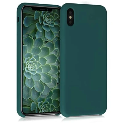 Afbeelding van kwmobile telefoonhoesje compatibel met Apple iPhone XS Max hoesje Zachte case voor smartphone Back cover in turqoise groen