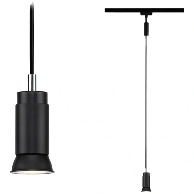 Afbeelding van Paulmann Runa 230V railsysteem lamp, Hanglamp URail GU10 Zwart (mat)