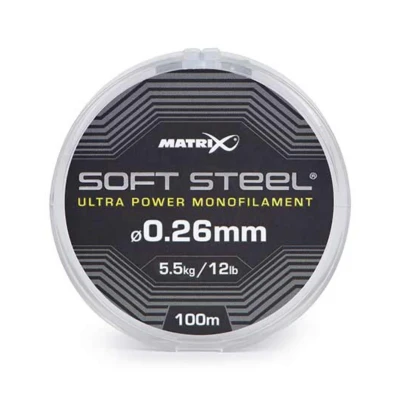 Afbeelding van Matrix Soft Steel Ultra Power Monofilament 100m 0.26mm 12lb 5.5kg