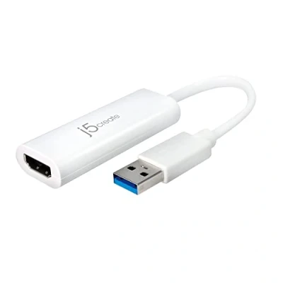 Afbeelding van j5create USB Type A naar HDMI Multi Monitor Adapter Ondersteunt 1080p 2048 x 1152 @ 32 Bits 3.0 met 2.0 ondersteuning Compatibel Mac &amp; Windows (JUA254)