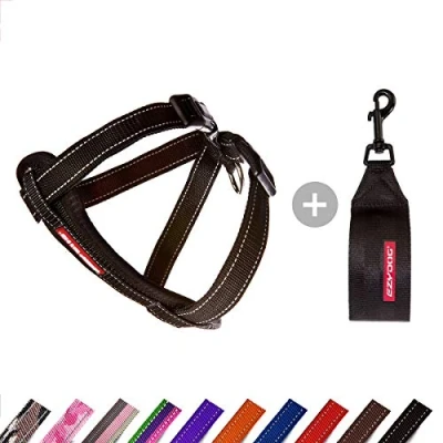 Afbeelding van EZYDOG K9 Hondentuigje met klassieke borstplaat Hondentuig Small, Medium, Large, reflecterende naden, trekt niet, ademend (zwart)