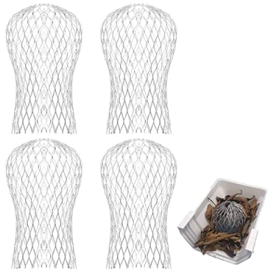 Afbeelding van Goot Downspout Guard, 4 STKS Aluminium Down Pijp Filter Mesh Guards Uitbreidbare Blad Zeef Screen Covers Beschermers