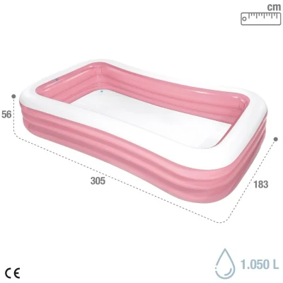 Afbeelding van Opblaasbaar Kinderzwembad Intex 1050 L 305 x 56 183 cm Roze (2 Stuks)