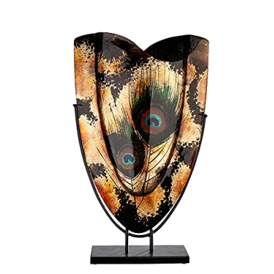 Afbeelding van Gilde Glas Vaas Peacock V