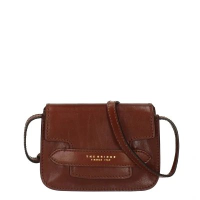 Afbeelding van The Bridge Lucrezia Crossbody brown Damestas Leren tas