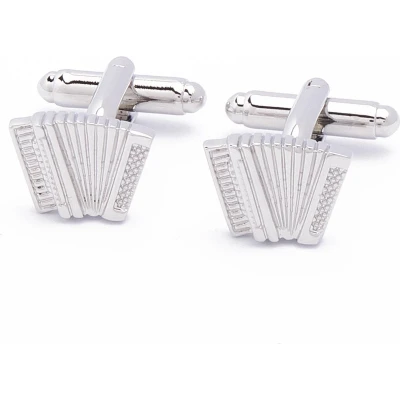 Afbeelding van Manchetknopen Accordeon Zilver