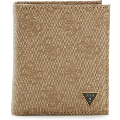 Afbeelding van GUESS Vezzola Heren Billfold Portemonnee Kunstleer Beige