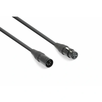 Afbeelding van PD Connex DMX verloopkabel 3 pin XLR Female 5 Male 30cm
