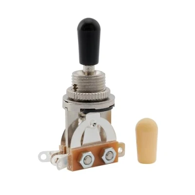 Afbeelding van Musiclily Metrisch Gitaar 3 weg Elementschakelaar Toggle Switch Pickup Selector voor Les Pual SG Elektrische Gitaar, Chroom met Zwarte Knop