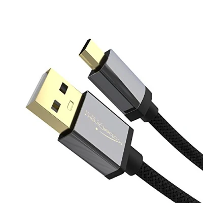 Afbeelding van KabelDirekt Micro USB kabel 0,5 m (USB 2.0, oplaadkabel/datakabel, toestellen, zwart nylon) PRO Series