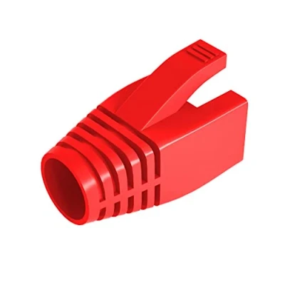 Afbeelding van 50 Stks Cat6 Cat6A Cat7 Strain Relief Boot, RJ45 Plug Connector Cover Modulaire Netwerk Cap Kabel Laarzen, Rood