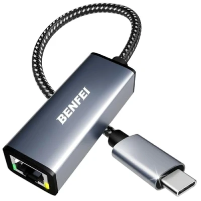 Afbeelding van Benfei USB C naar Ethernet RJ45 10/100/1000 Mbps LAN Netwerk Adapter Spacegrey