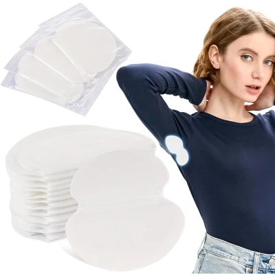Afbeelding van 100 stuks Anti Transpirant okselpads Zweet Pads absorberend Tegen Zweetvlekken Oksel Bescherming overmatig zweten in kleding absorberende