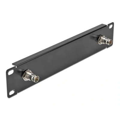 Afbeelding van Delock 10″ Panel mit 2 x BNC Buchse 1 HE schwarz