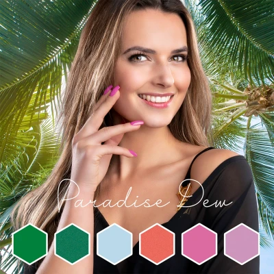 Afbeelding van Gellakset Paradise Dew Collection 6x10ml Nagel Gellak Set