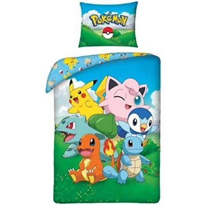 Afbeelding van Halantex Pokemon beddengoed POK 419BL, 2 stuks, 140x200 + 70x90, 100% katoen