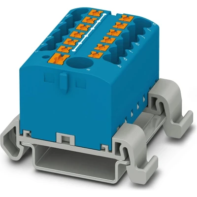 Afbeelding van Phoenix Contact PTFIX 6/12X2,5 NS35A BU 3273222 Verdeelblok Aantal polen: 13 0.14 mm² 2.5 Blauw 8 stuk(s)