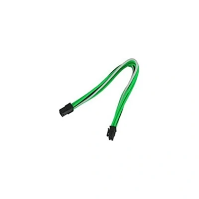 Afbeelding van Nanoxia 900900522 8 pins PCI E verlengkabel, 30 cm, groen/wit/zwart enkele sleeve