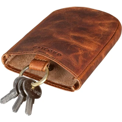 Afbeelding van Monty Sleuteletui Leer Vintage Groot Sleutelmapje Sleutelhouder Echt Leder