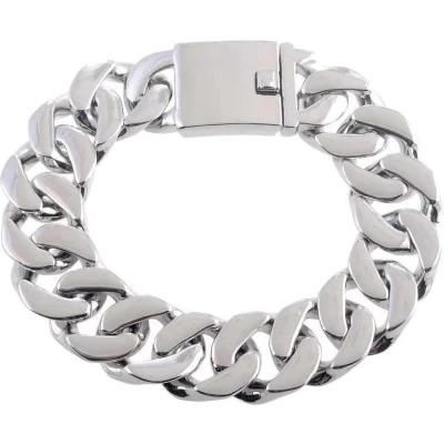 Afbeelding van Behave Gourmetschakel armband zilver kleur