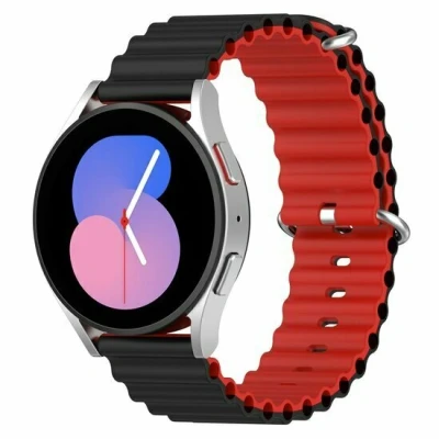 Afbeelding van Garmin Venu 2 &amp; 3 Ocean Style bandje Zwart / rood