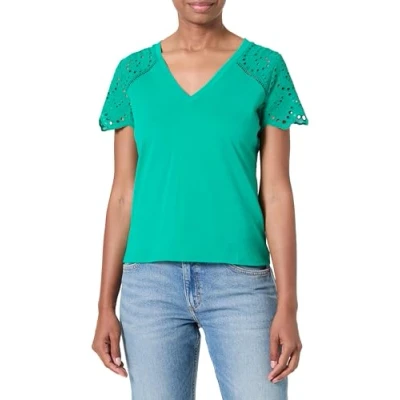 Afbeelding van Morgan Shortsleeved Tshirt print, Dames, Maat: XS, Vert émeraude