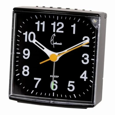 Afbeelding van Cetronic ML002SP Black Wekker Tafelklok Analoog Snooze Led Zwart