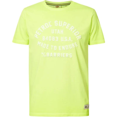 Afbeelding van Petrol Industries Heren Zomers T shirt Geel Maat S