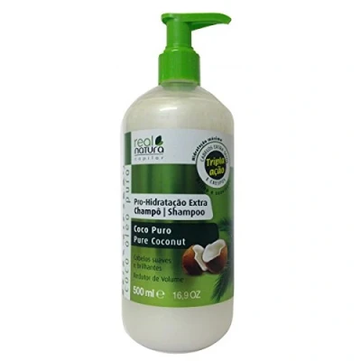 Afbeelding van Real Natura Pro Nutrição Extra Kokosnoot, Shampoo zonder zout, intensieve hydratatie, geavanceerde voeding, natuurlijke glans, bescherming en versterking, verfrissende geur, 500 ml