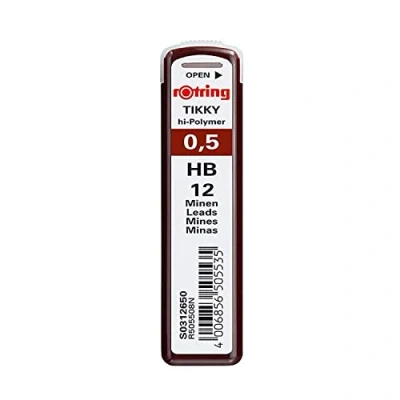 Afbeelding van rOtring Tikky hoogpolymeer navullingen, 0,5 mm, HB (312650)