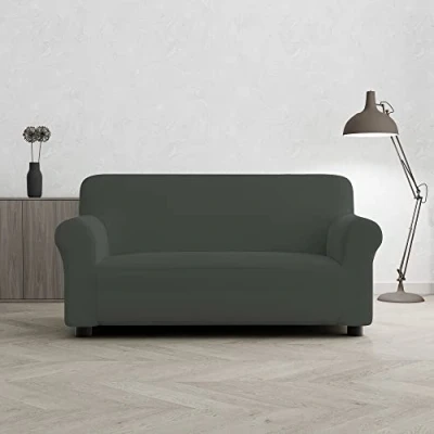 Afbeelding van Italian Bed Linen Bankovertrek &quot;Più Bello&quot;, donkergrijs, 2 plaatsen