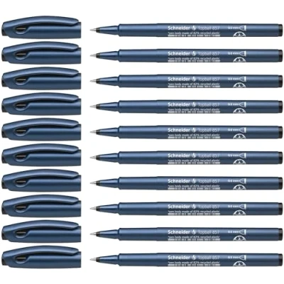 Afbeelding van rollerball Schneider Topball 857 0,6mm zwart doos met 10 stuks