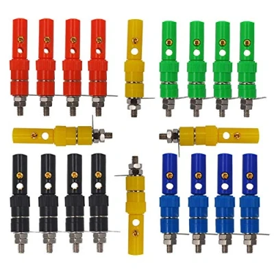 Afbeelding van Senven 40 stuks bananenstekker, adapter voor banaan klemblok, 4 mm, vrouwelijke stekker bananenpaneel, 5 kleuren (20 mannelijk + 20 vrouwelijk)